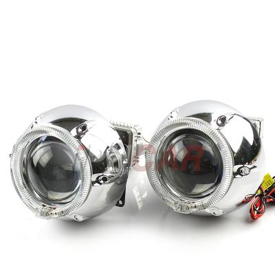 China Aluminum alloy IPHCAR 3 inch Q5 hid Bi xenon projector lens with light guide shroud hid Bi xenon lens led light for sale