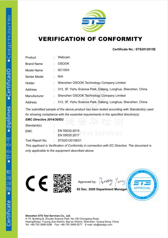 CE - Shenzhen Osook Technology Company Limited