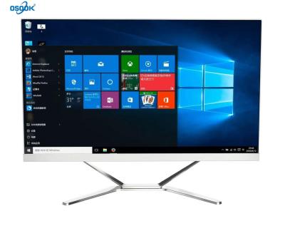 China Gaming Speaker Desktop Intel Core i3 3217U 23.8 Inch IPS Full Screen Build In Camera High Quality Windows 10 All-in-One PC for sale