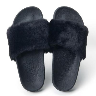 China Warm Colored Fur Slippers Light Weight Customized Sale Luxury Quality for sale