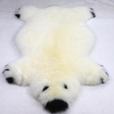 China Manufacturer Wholesale Breathable Luxury Soft White Polar Bear Sheepskin 3x2 Blanket Washable Real for sale