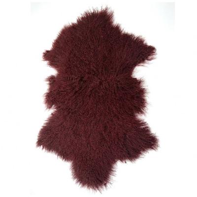 China Real Tibetan Mongolian Curly Long Wool Lamb Fur Blanket Wholesale Washable for sale