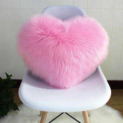 China Sheepskin Fur Pillow Cover Anti-Decubitus Canvas For Livingbedroom for sale