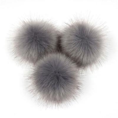 China Newest Good Quality Soft Gray Fur Pom Poms For Flip Flop Auto Upholstery Faux Fur for sale