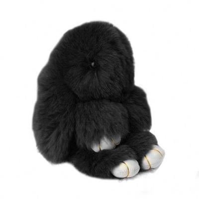 China Wholesale Cute Hairy Purple Bunny Keychain Real Fur Fluffy From China Copenghan Rabbit Fur for sale