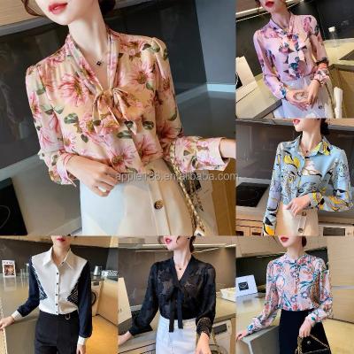 China Anti-wrinkle Hollow Out Shirt Office Elegant Women's Shirt Factory Wholesale for sale