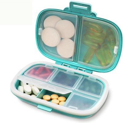 China Hot Sales pp For Promotion 7 Day 8 Companrtments Pill Box Pill Organizer Weekly Vitamin Boxes for sale