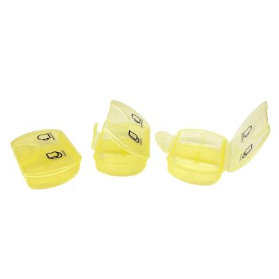 China Hot Selling Logo 2 Pill Case Cute Fancy Custom Plastic Case Travel Portable Pill Box for sale