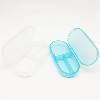 China Hot Sales PP For Promotion Customized Logo Plastic Pill Box Capsule 3 Compartments Pill Box for sale