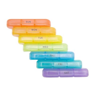 China Hot Sale 3 Case Colorful Pill Case Plastic Promotional Travel Pill Customized Portable Box for sale