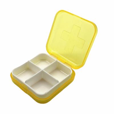 China Plastic Customized 4 Case Promotional Weekly Large Capacity Vitamin Pill Box Plastic Storage Box for sale