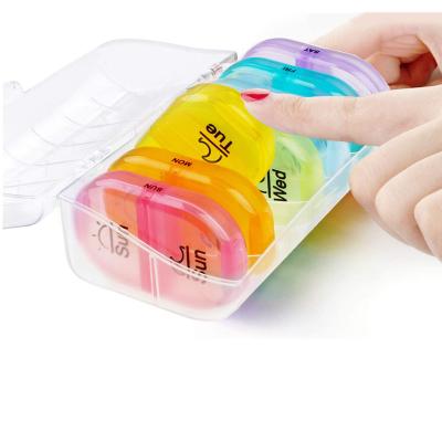 China New Customized Pill Storage Case PP 2020 Plastic Pill Box 7 Day Pill Organizer 14 Compartments for sale