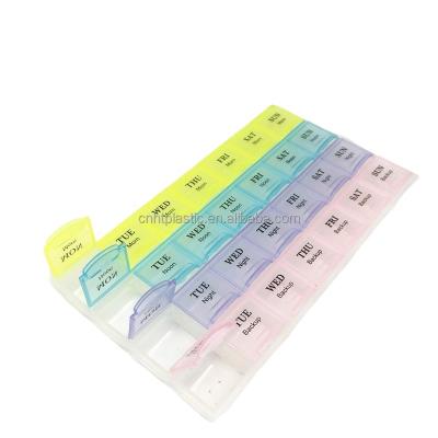 China Hot Selling Clear Plastic Plastic 4 Case Monthly Pill Box 28 Weeks for sale