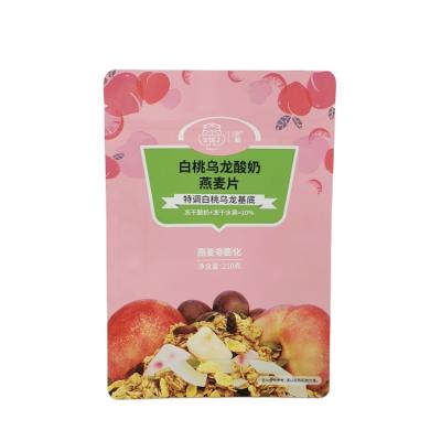 China Custom Food Grade Plastic Bags Factory Price Crash Resistance Resealable Nut Food Packaging Logo Bag Zip Lock Aluminum Plastic Bag With Window for sale