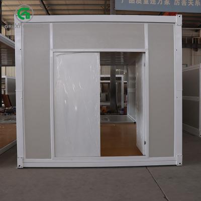 China Steel Prefabricated Folding Container House Front Wall Double Door For Warehouse for sale