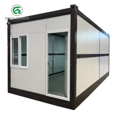 China 20ft Fold Out Container House Manufacturer Square Tubes Galvanized Steel Quick Installation Te koop