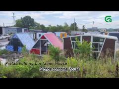 Space Efficient Prefab Folding Container House Temporary Office / Accommodation