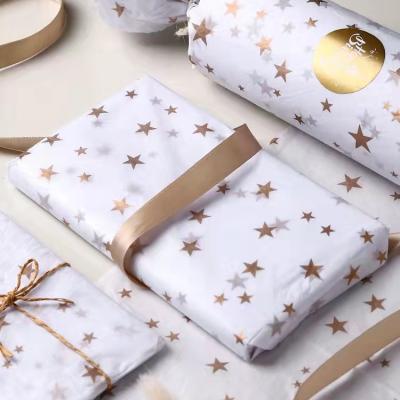 China Gold Brand Anti-Counterfeit Logo Printing Gift Wrapping Tissue Custom Paper For Packaging for sale