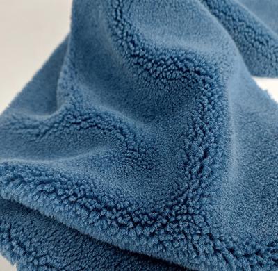 China Solid Color Polyester Sherpa Fleece Fabric 490gsm For Pillowslip Bag for sale