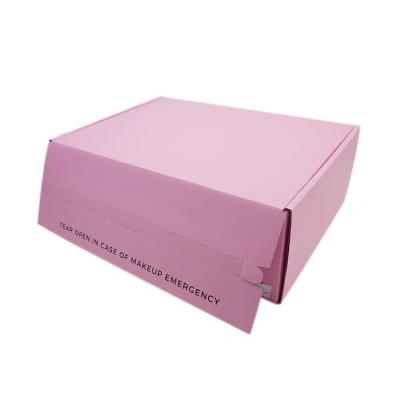 China Recycled Materials Lace Skin Care Packaging Box Luxury Self Sealing Corrugated Packaging Box For Skin Care for sale