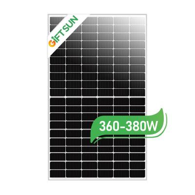 China High Efficiency Mono Solar Panel 166mm 120 Cells 360W 380W Mono Crystal Mono Solar Panel Half Cut PV Module 380w Solar Panel Roof Solar Panels for sale