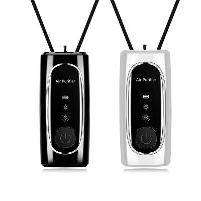 China Personal Necklace Mini Portable Air Freshenerr Negative Ion Generator Wearable UV Sterilization Air Purifier for sale