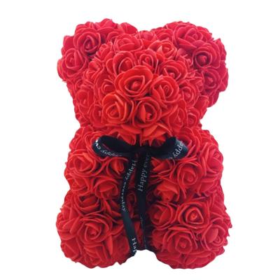 China Promotional Good Quality Christamas Decoration Gift Bear Rose PE Hot Foam Bear Hug Pink Teddy Bear for sale