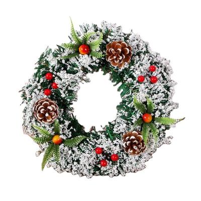 China The Green Light Christmas Decoration Ribon Christmas Advent Christmas Wreath with Ornaments for sale