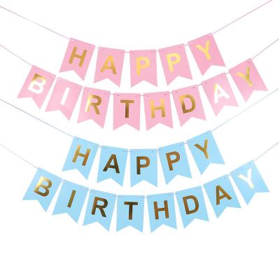 China Wholesale Decoration Banner Party Decoration 1st Birthday Happy Birthday Paper Banner for sale