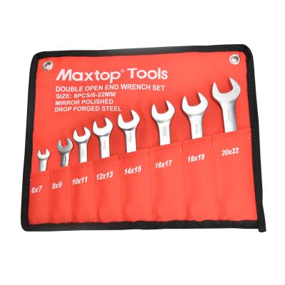 China Repair Tools Custom Logo 8pcs Open End Wrench Car Bicycle Tool Kit for sale