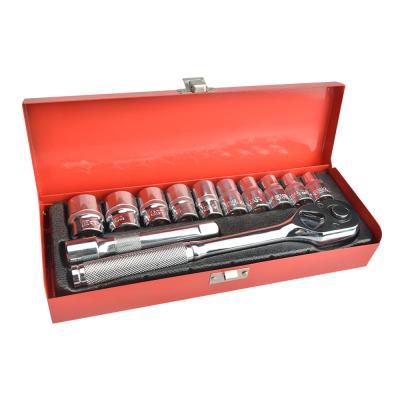 China 12pcs Hand Tools Chrome Vanadium Car Repair Socket Set Hand Tools for sale