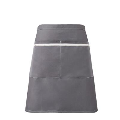 China Prevent Carbon Black Best Anti-oil Dust Proof Eco-friendly Half Waist Kitchen Apron for sale