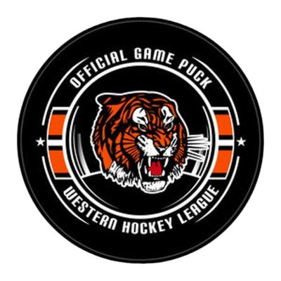 China Durable high quality custom hockey pucks print logo hockey equipment pucks for hockey sports for sale