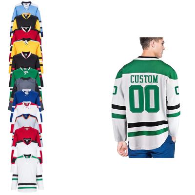 China Custom Printing Substantial Price Hockey Jerseys Breathable Quick Dry Antibacterial Mask Team Color Hockey Jerseys Made In China for sale