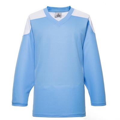 China EALER H6100 Breathable Custom Blue Material Practice Blank Ice Hockey Jersey For Training In Stock for sale