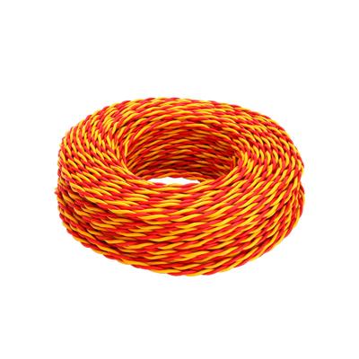 China Electrical Electrical Equipment PVC Insulated Wires 2core 0.75mm 1.5mm RVS Copper Flexible Twisted Cables 2.5mm for sale