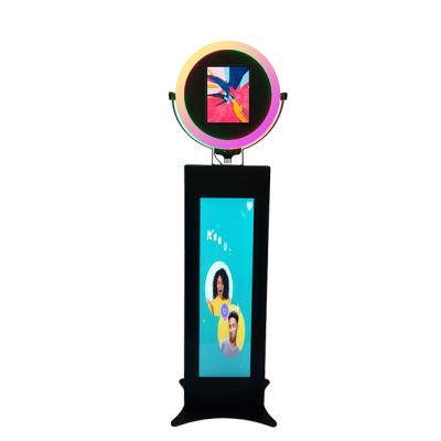 China Ring Light Photobooth Kiosk 2021 Portable IPad Photo Booth For Sale for sale