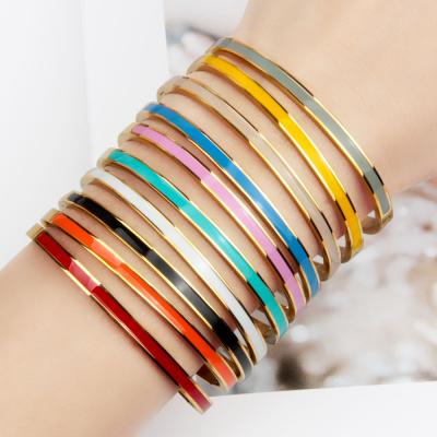 China Fashion romantic simple 4mm ladies party accessories stainless steel color high quality lucky bracelet for women for sale