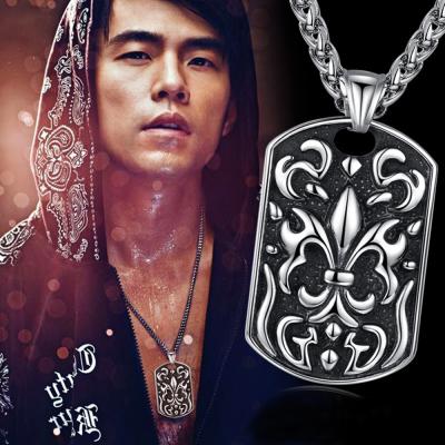 China CLASSIC fashionable men's personality type necklace stainless steel pendant necklace titanium steel casual brand collocation accessories army for sale