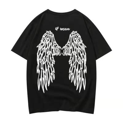 China Hip Hop Fashion Anti-pilling Cool Girl Tee Couples Lovers Large Wing Women T-shirts for sale