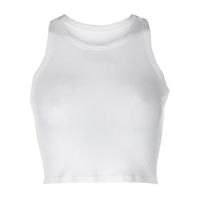 China Breathable Fashion Simple Sexy Sleeveless Casual Solid Women Slim Sports Tank Top Vest for sale