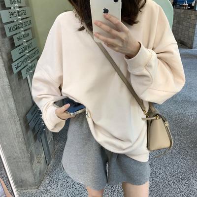 China Wholesale Anti-Wrinkle Plus Size Women Sweatshirt Drop Shoulder Causal Hoodies And Sweatshirts for sale