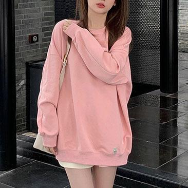 China Wholesale Anti-wrinkle Women Oversized Sweatshirt Drop Shoulder Causal Hoodies and Sweatshirts for sale