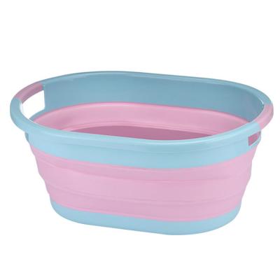 China New Arrival 36L Viable Silicone Collapsible Folding Buckets Compact Portable Folding Bucket Folding Bath Bucket for sale