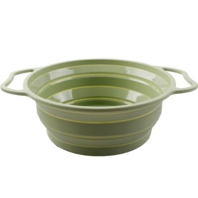 China Union Sustainable Source Collapsible Kitchen Drain Silicone Colander And Collapsible Strainer Storage Basket for sale