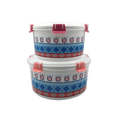 China Freshness Keeping Around 2PCS Collapsible Food Storage Box Container Set for sale