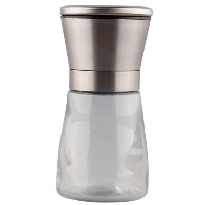 China Durable Manual Metal Pepper Mill Home Spice Grinders Grinder Pots Salt and Pepper Crusher with Lock Lid for sale