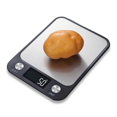 China Easy-to-Press Buttons Household Tool Electronic Food Measuring Scales Diet Measures LCD Digital Slim Electronic Kitchen Weighing Scale for sale