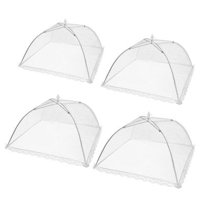 China Durable Washable Foldable Mesh Food Lid Picnic Barbecue Kitchen Household Tools Umbrella Party Anti Fly Mosquito Net Food Tent for sale