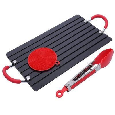 China Sustainable Healthy Full Aluminum Fast Food Meat Defrosting Tray Set With Handle for sale